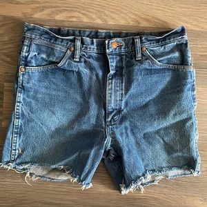 Wrangler denim cut off high waist jean shorts
